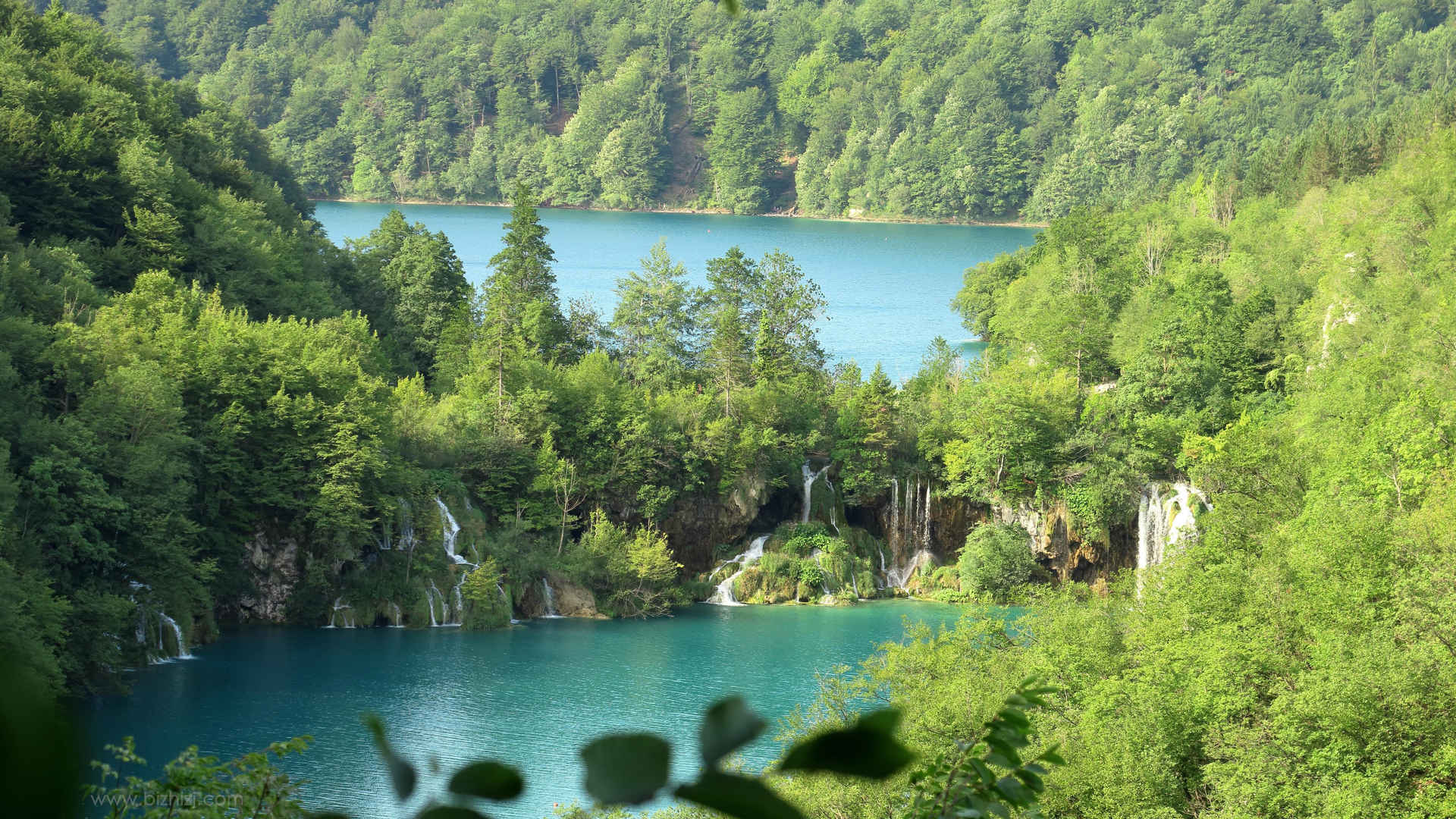 克罗地亚普利特维采湖自然山水风景壁纸-