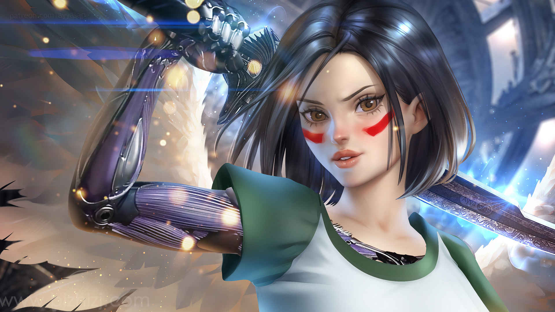 阿丽塔：战斗天使（Alita）女机器人 未来女战士 战剑-