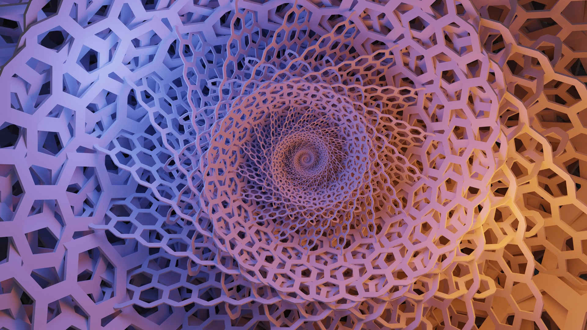 六边形螺旋 图案 3D壁纸-