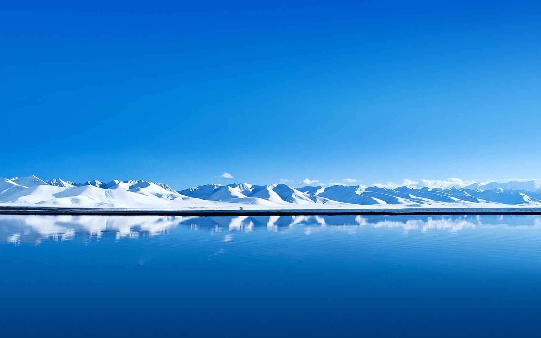 海上都是冰山的极寒北极唯美摄影高清壁纸-