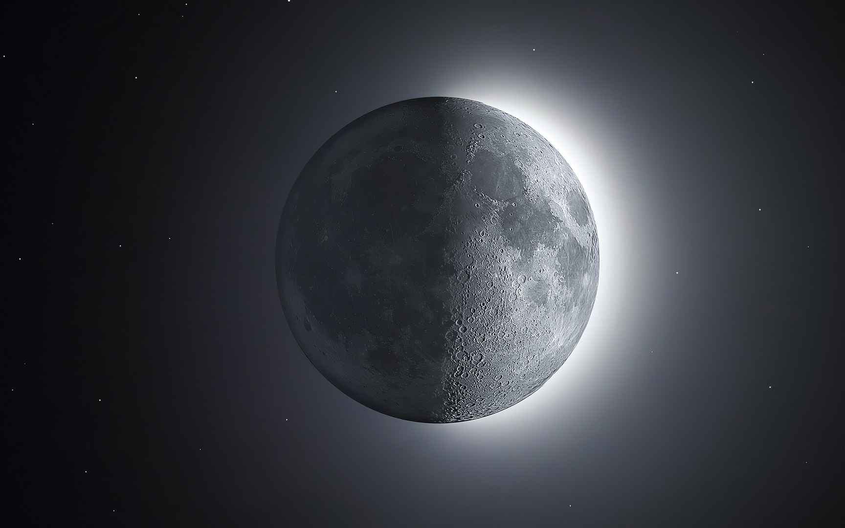 创意的月球黑白面桌面壁纸下载