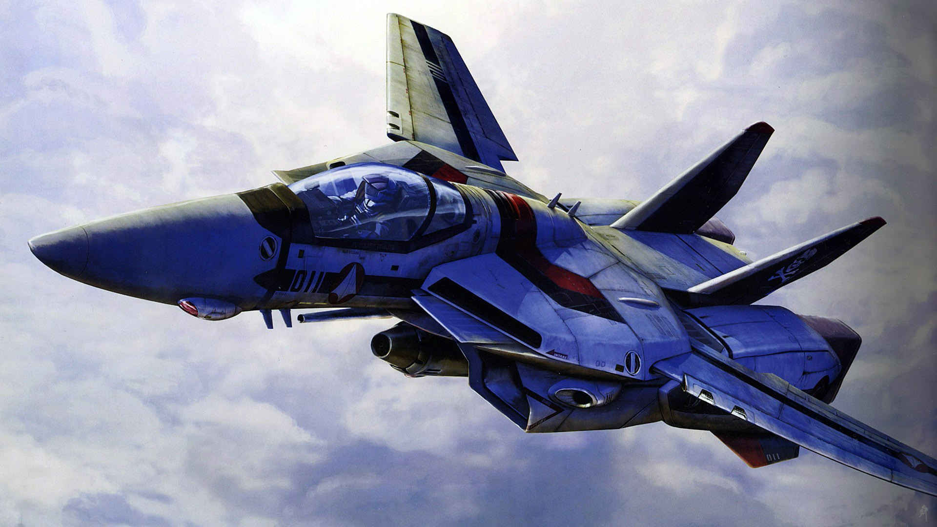 蓝色机身天空飞翔的战斗机军事桌面壁纸