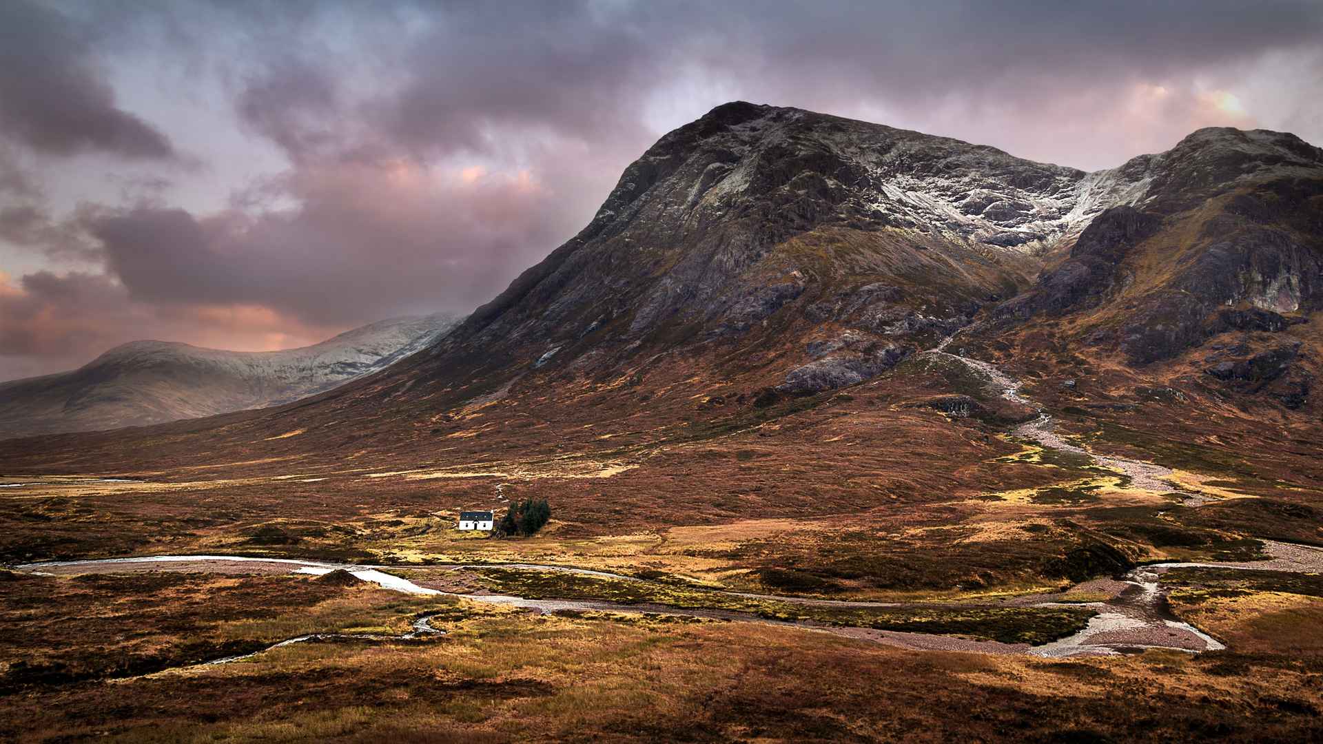 高清苏格兰，山丘，山谷，房子，2021年，必应，5K，桌面-