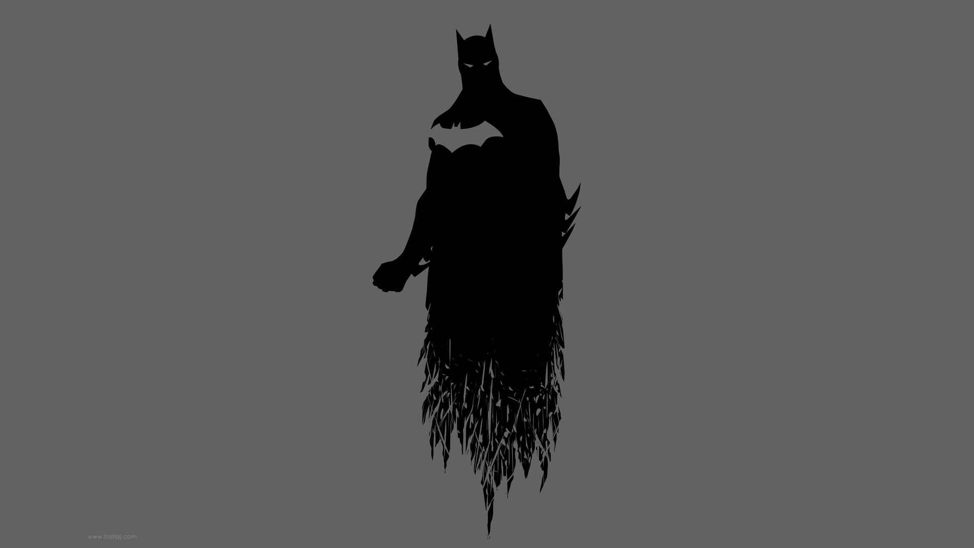 超级英雄蝙蝠侠简约黑白壁纸-