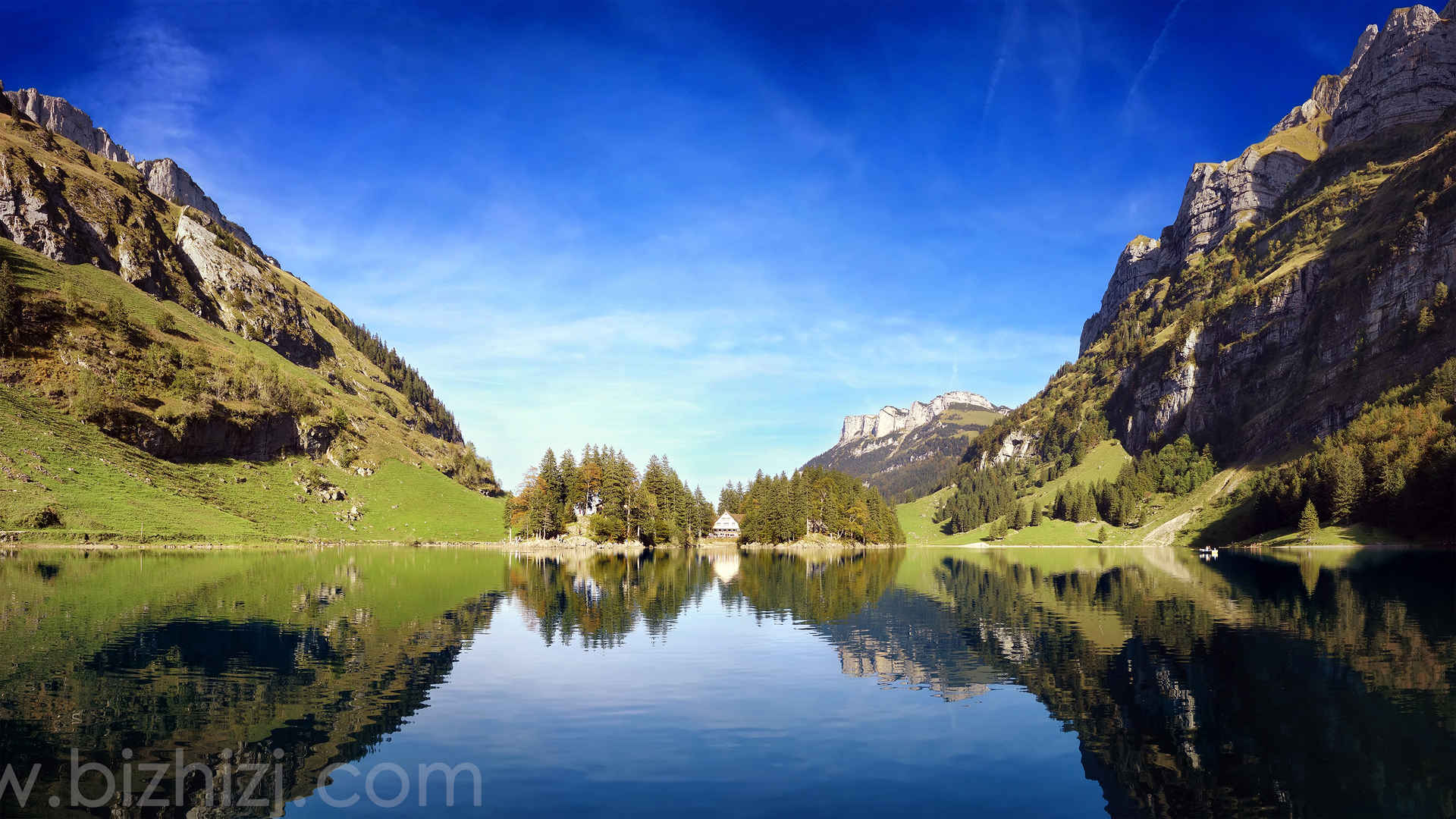 瑞士 阿尔卑斯湖4K壁纸-