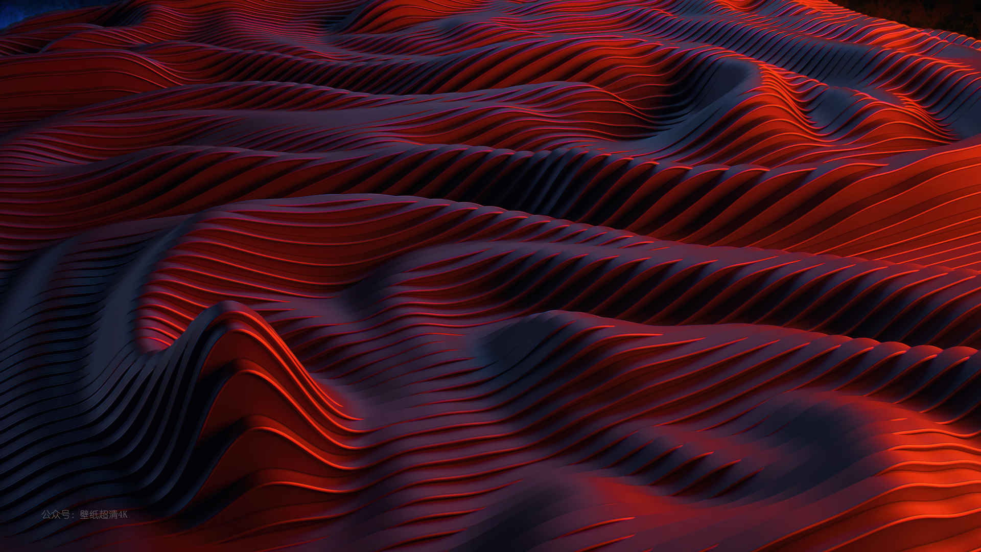 红色波浪形纹理壁纸