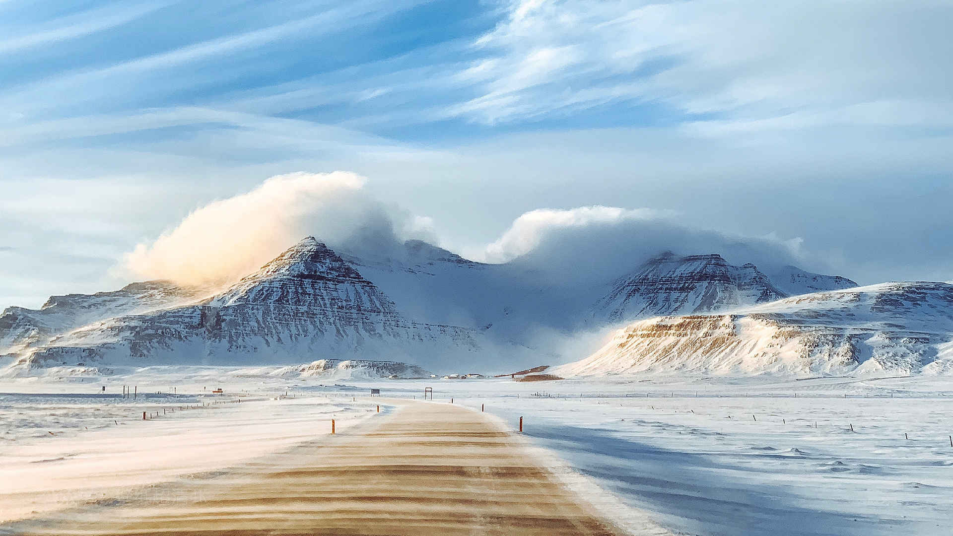 冰岛 雪山壁纸-