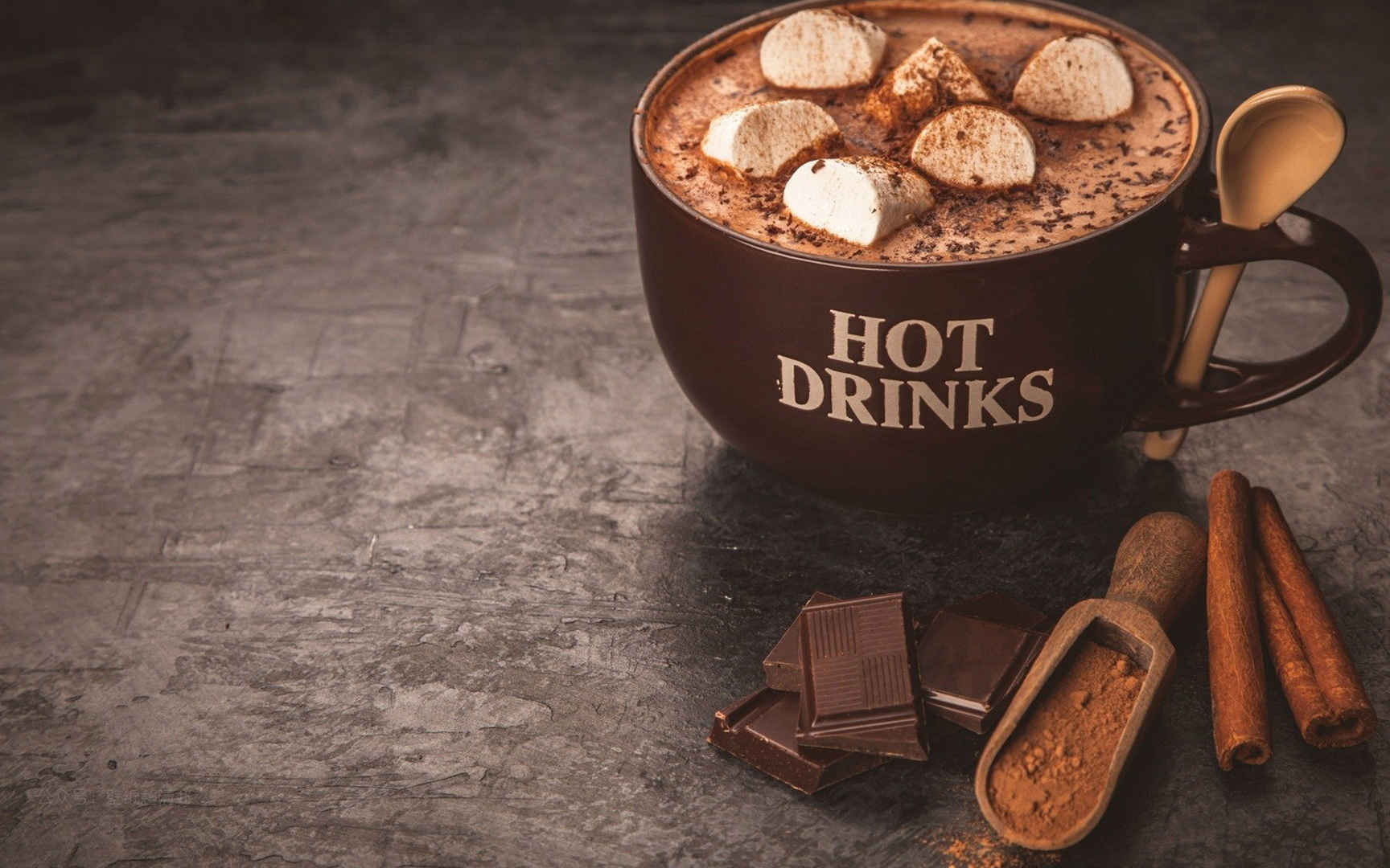 咖啡杯巧克力热可可棉花糖电脑壁纸图片
