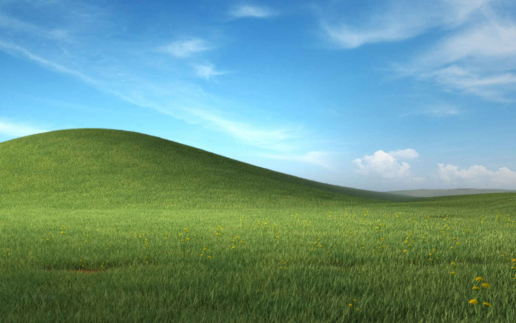 蓝天白云绿色草地高清电脑壁纸