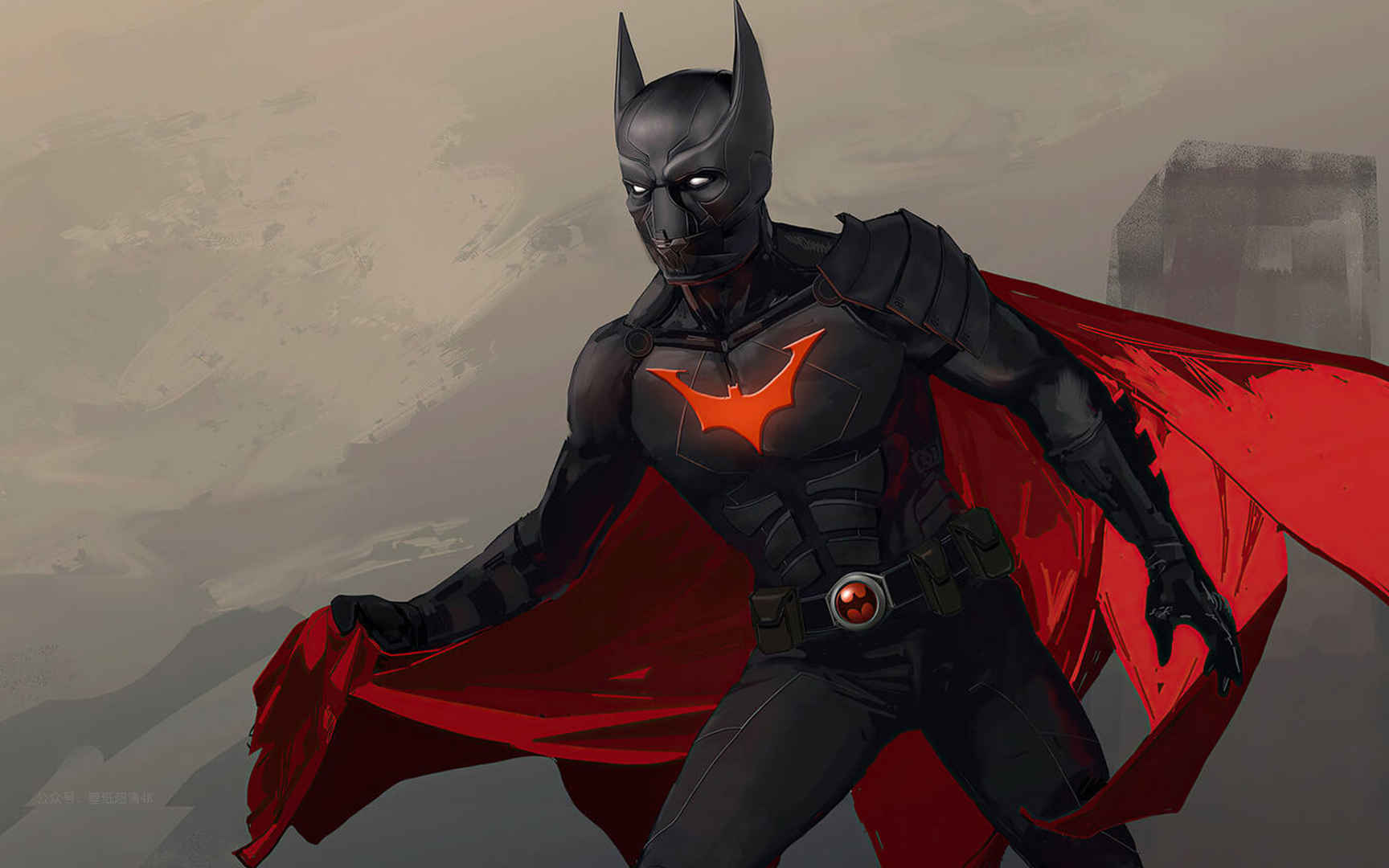 DC超英蝙蝠侠创意插画电脑壁纸