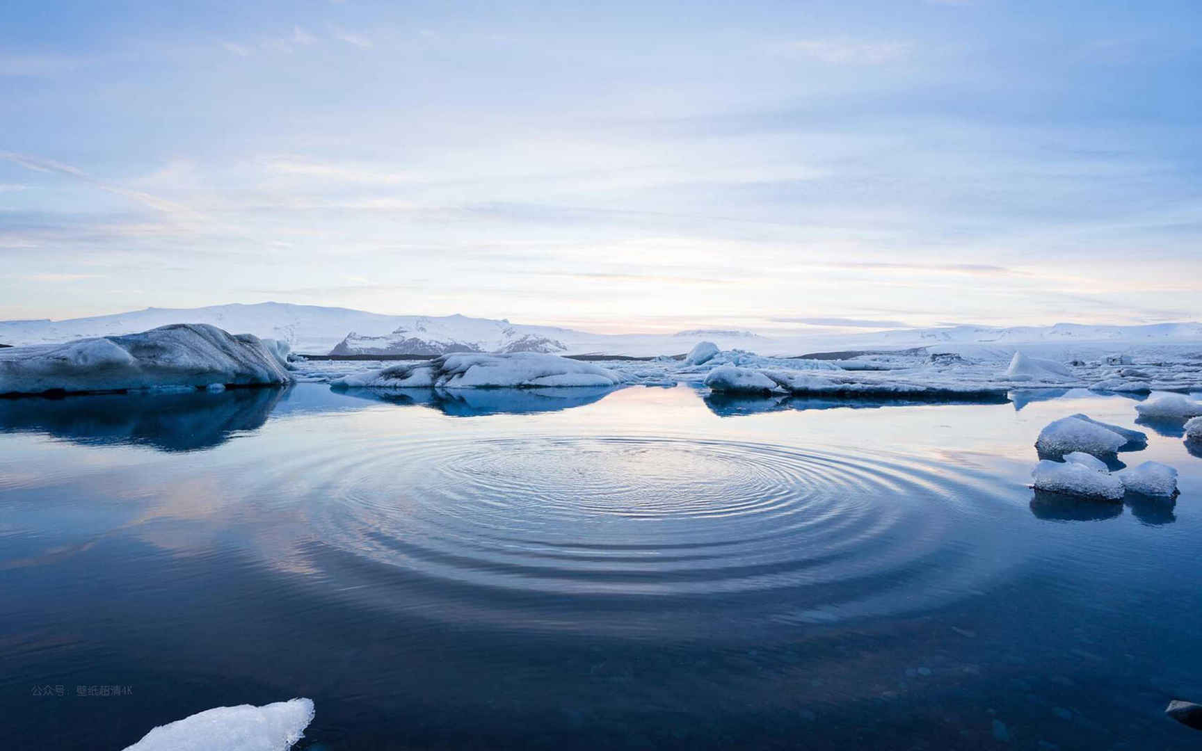 欧洲冰岛上的冰湖唯美电脑壁纸