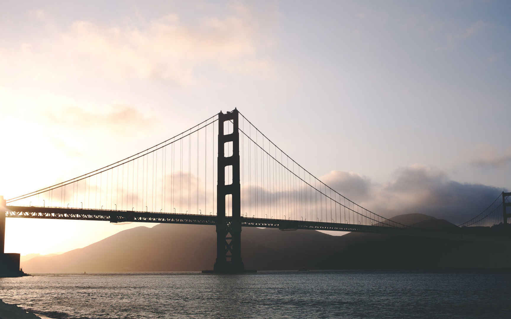 美国吊桥金山大桥高清电脑壁纸
