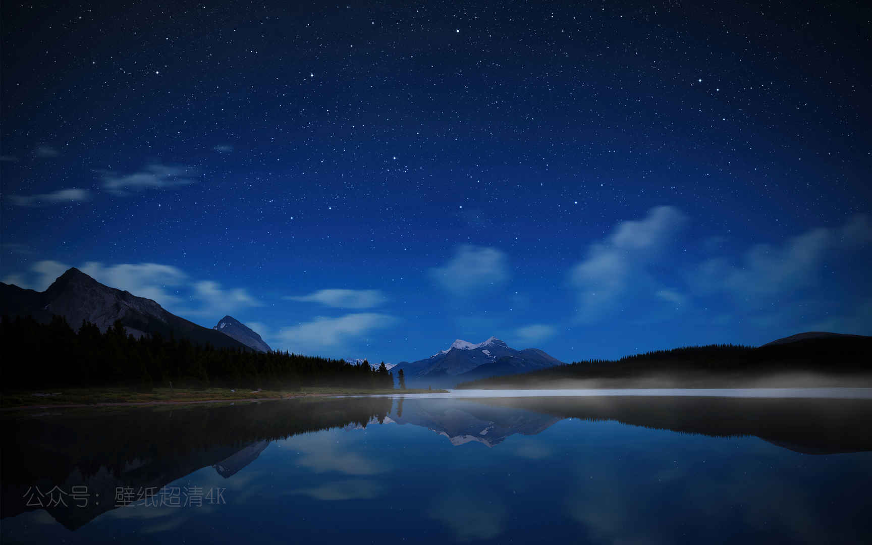 加拿大 贾斯珀国家公园 玛琳湖 星空壁纸-