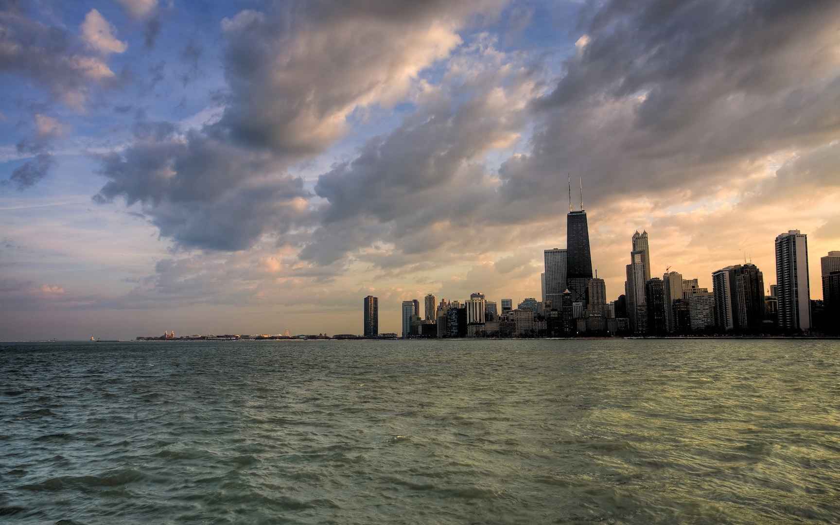 摩天大楼的故乡美国芝加哥手机风景壁纸-