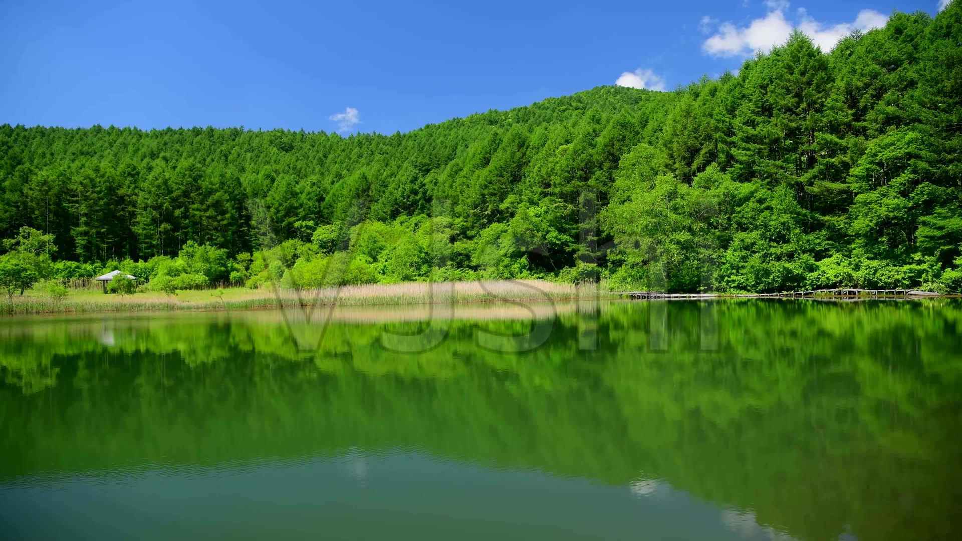 唯美大自然天然山水，如画的山水绿色护眼壁纸-