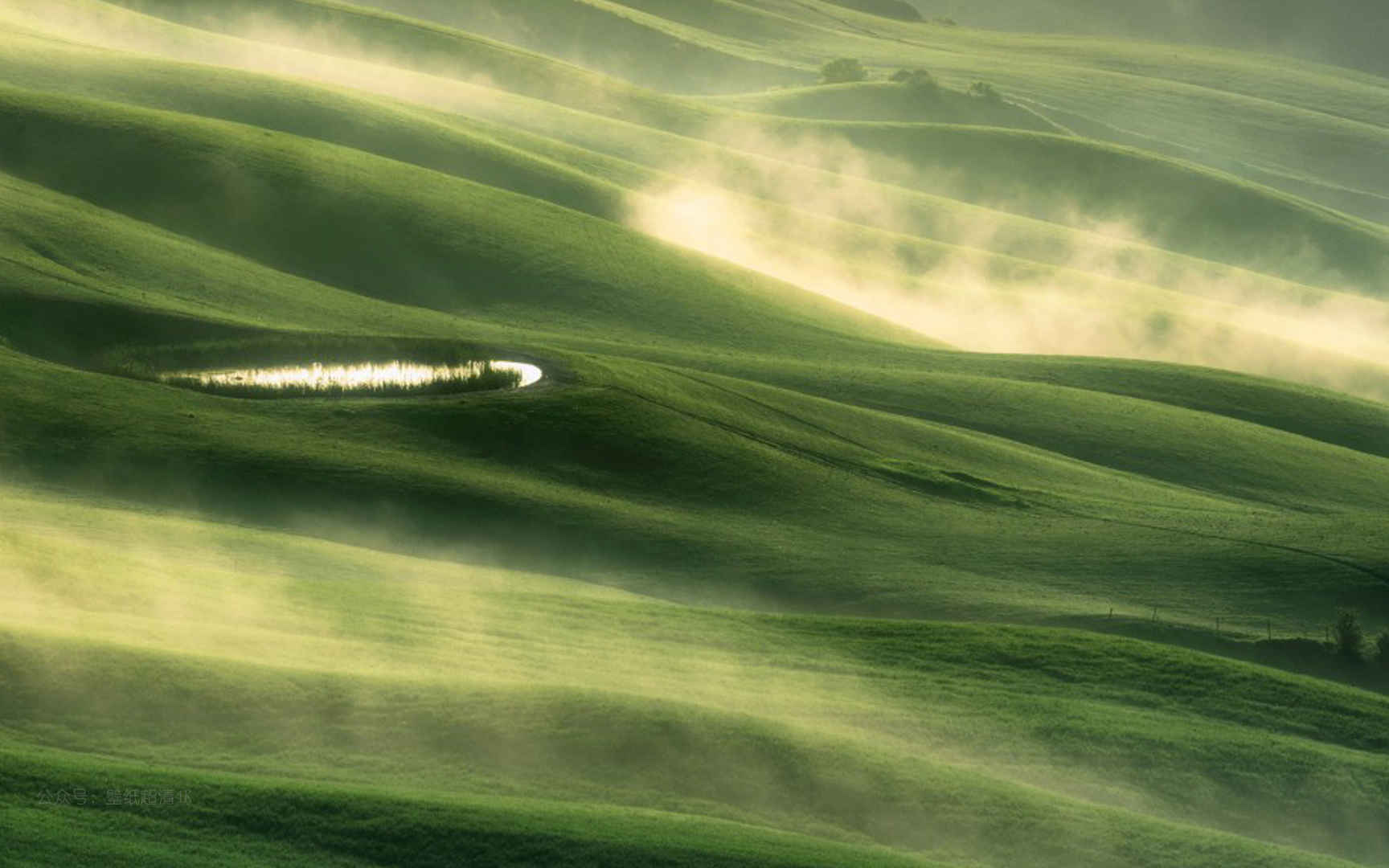 托斯卡纳绿色大草原风景电脑壁纸