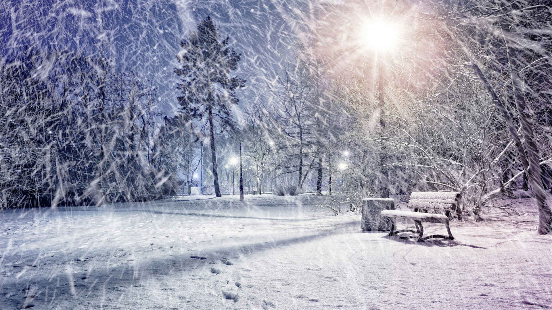 可爱冬日雪景图片-