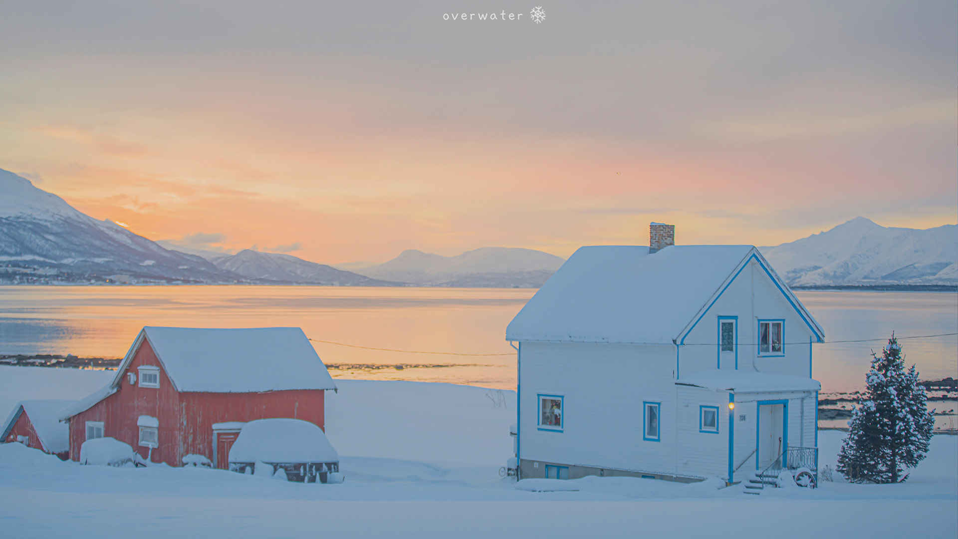 国外静谧冬日雪景图片