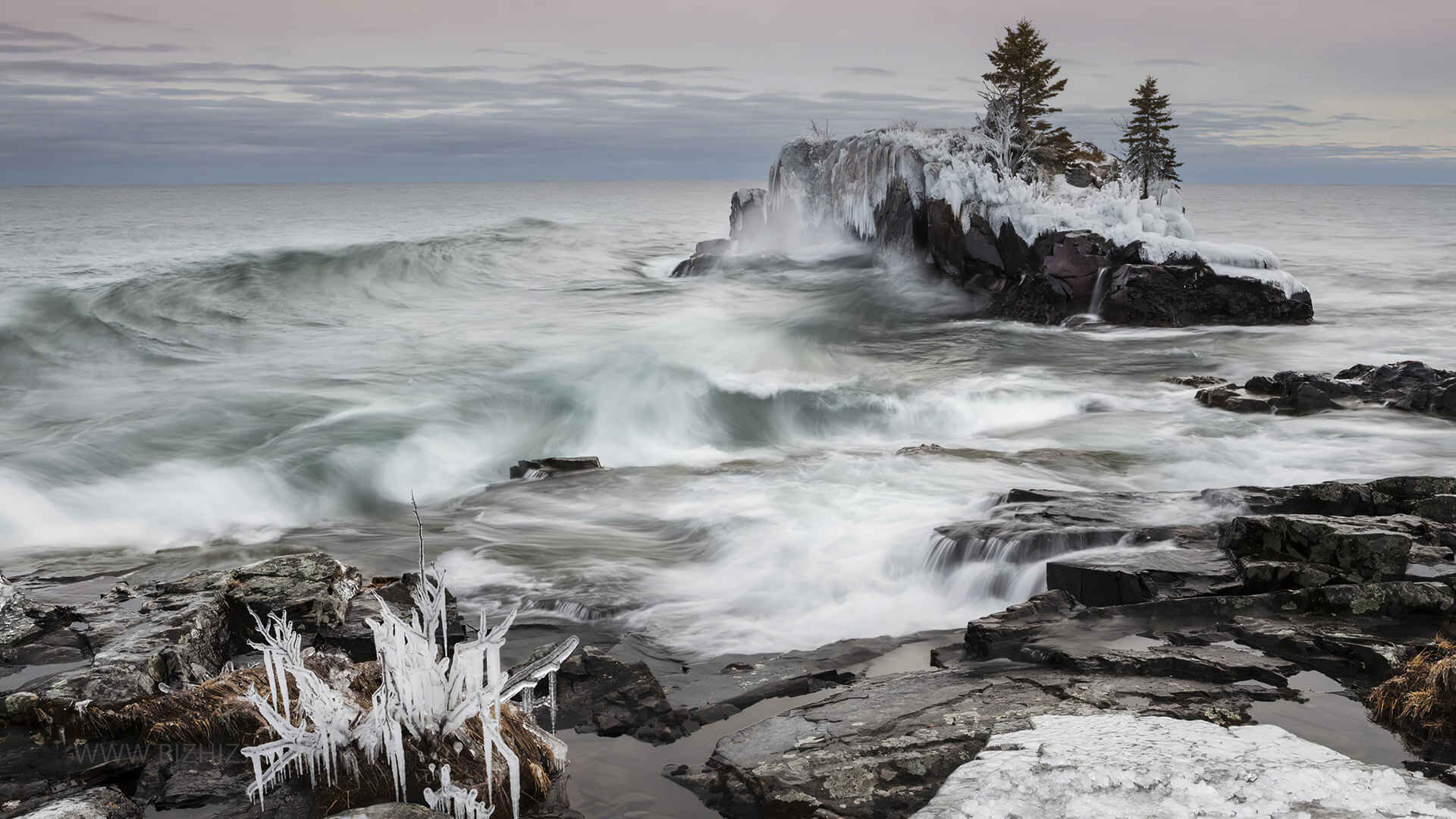 冬季海洋风光壁纸图片风景-