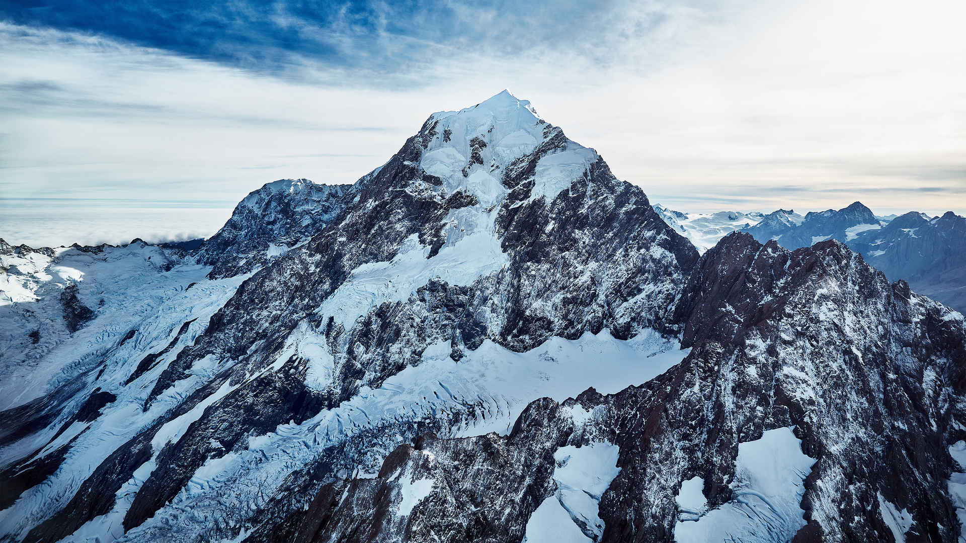 新西兰库克山雪山最漂亮的壁纸图片大全