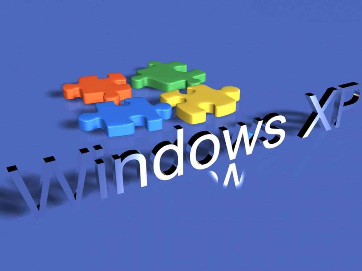 黑色背景，经典windows XP启动LOGO，创意的涂鸦字体壁纸图片-