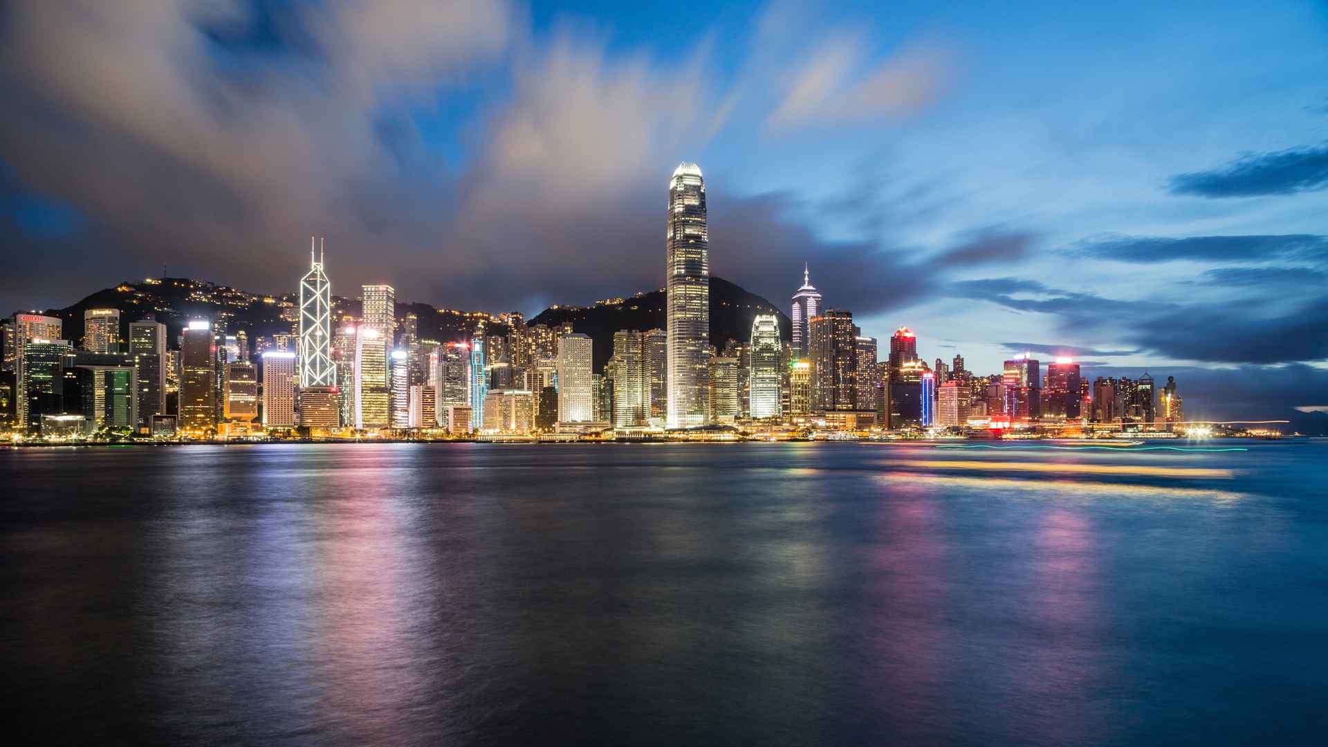 香港东方之珠夜景4K壁纸
