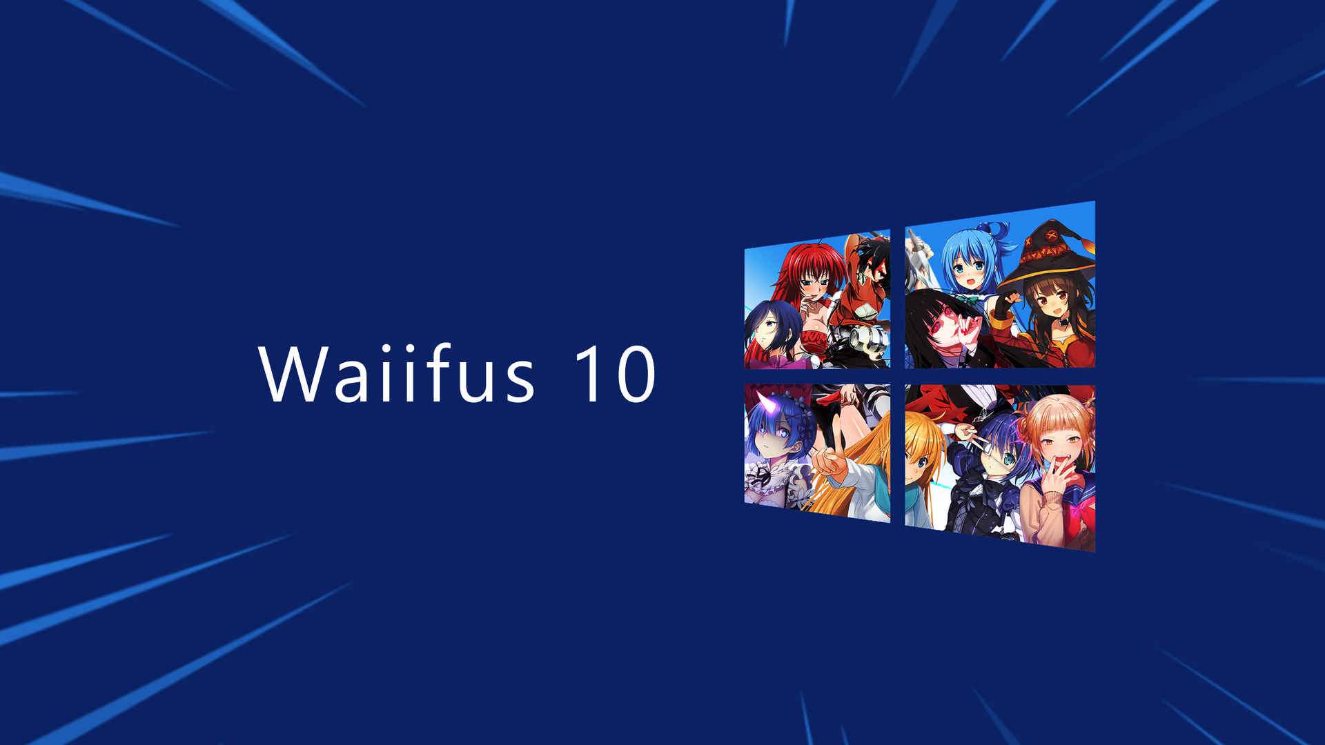 桌面背景Waiifus 10 waifu2x Windows 10