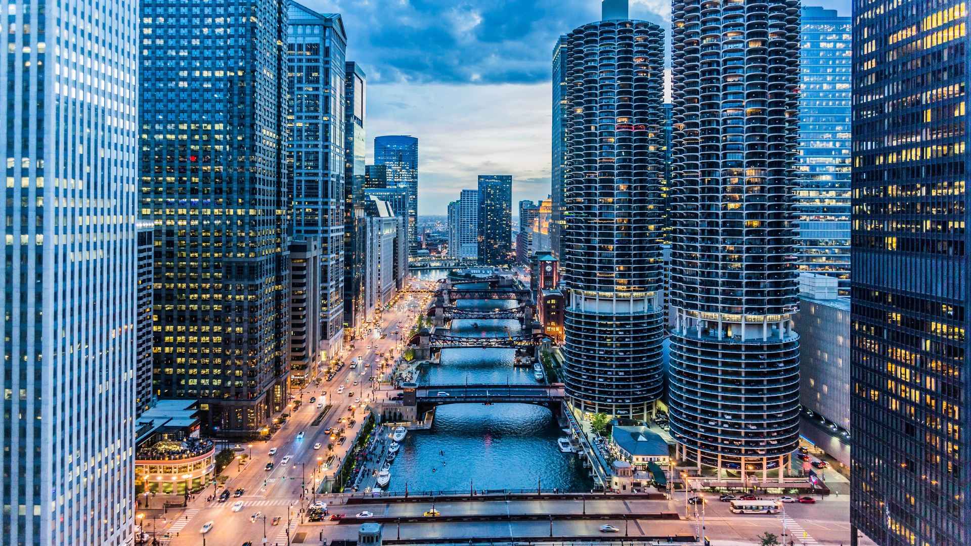 芝加哥 建筑物 结构 基础设施 天际线 摩天大楼