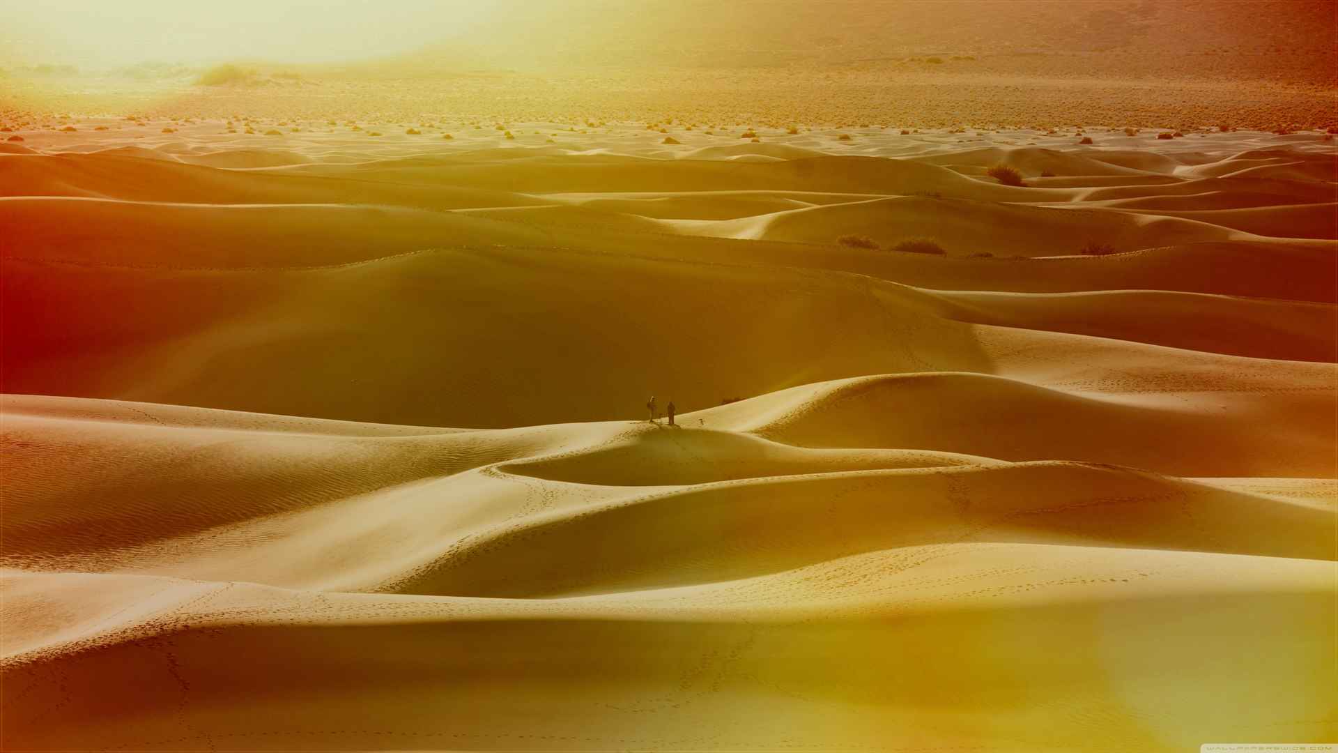 沙漠 霞光 风景