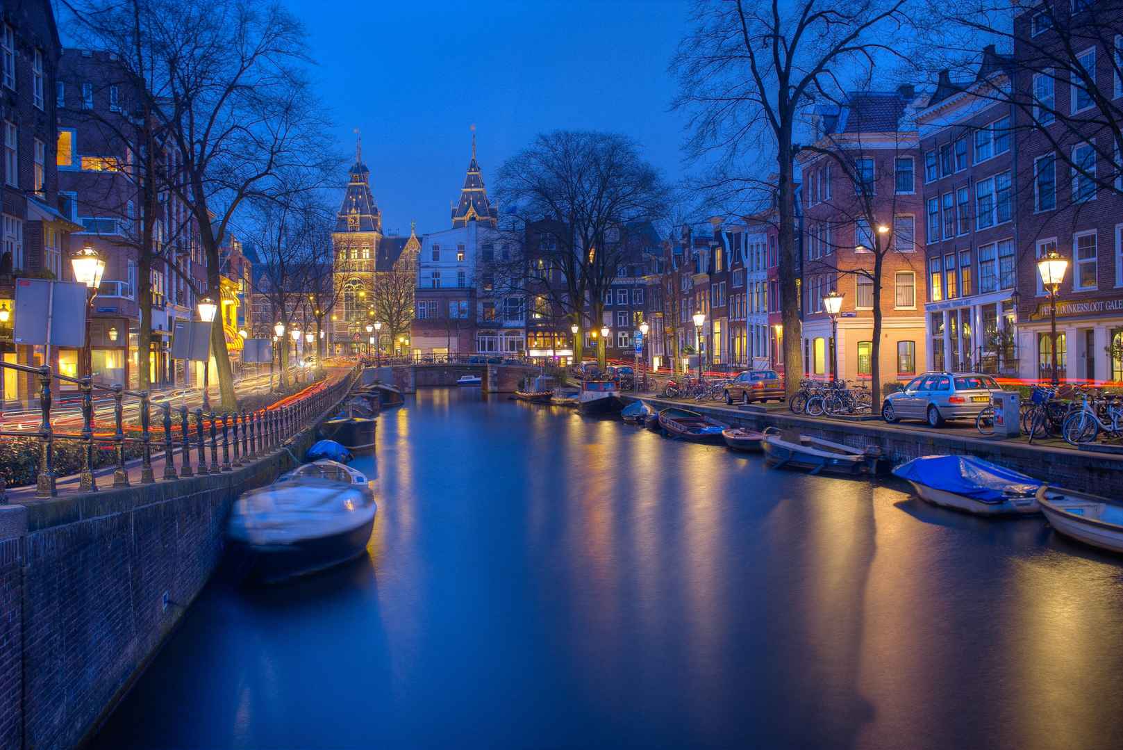 阿姆斯特丹运河夜景