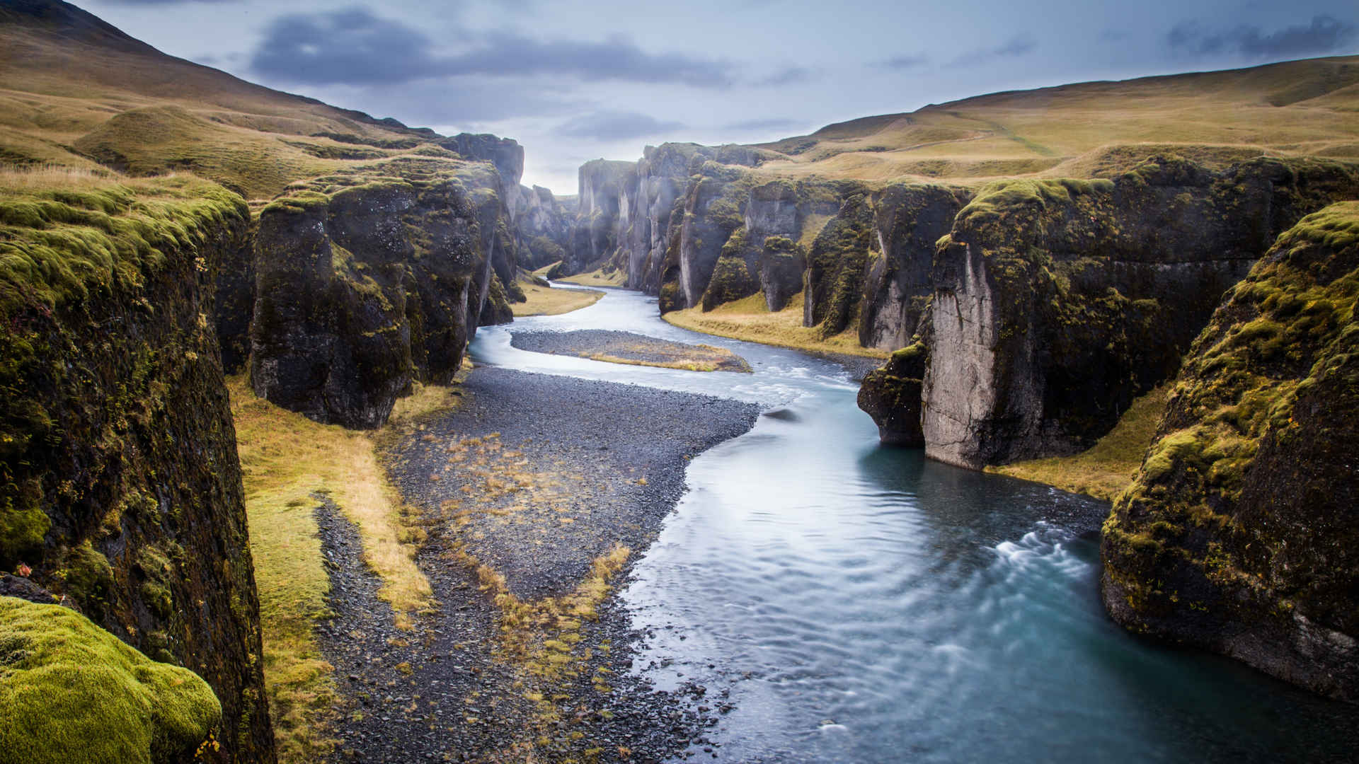冰岛峡谷河流图片