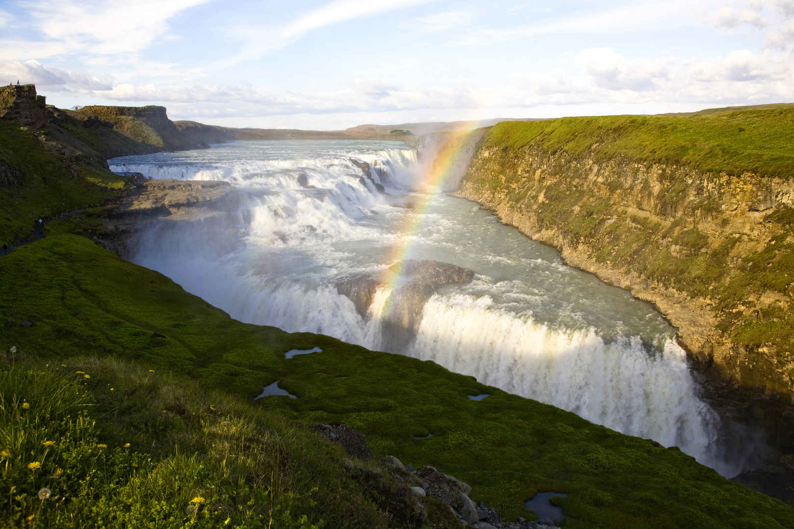 冰岛塞里雅兰瀑布河流风景