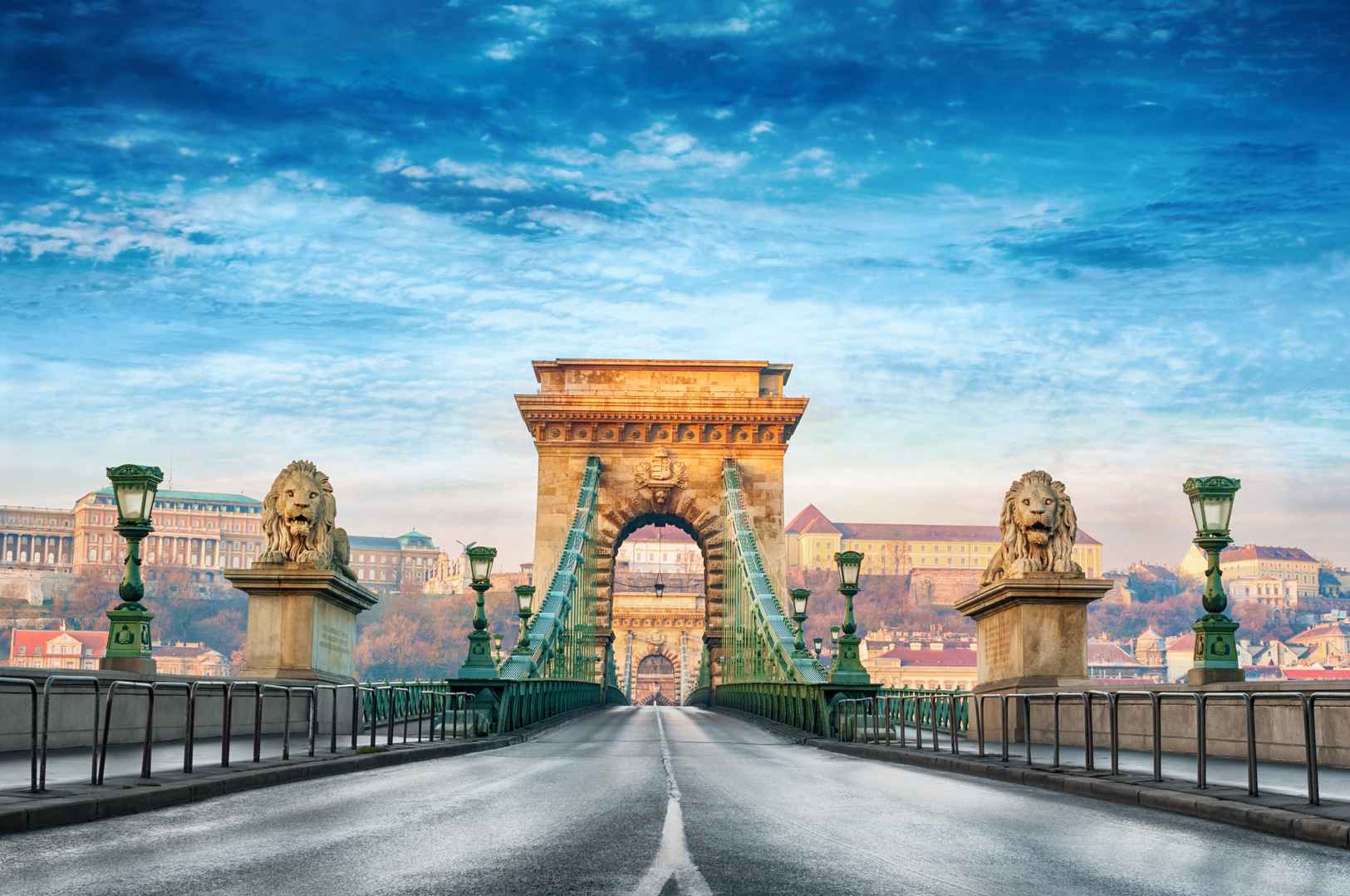 匈牙利 布达佩斯吊桥图片