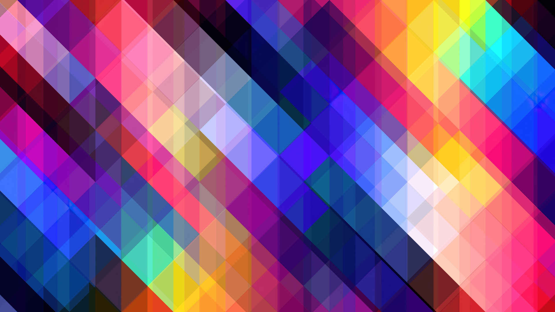 彩色方格几何图案5K壁纸
