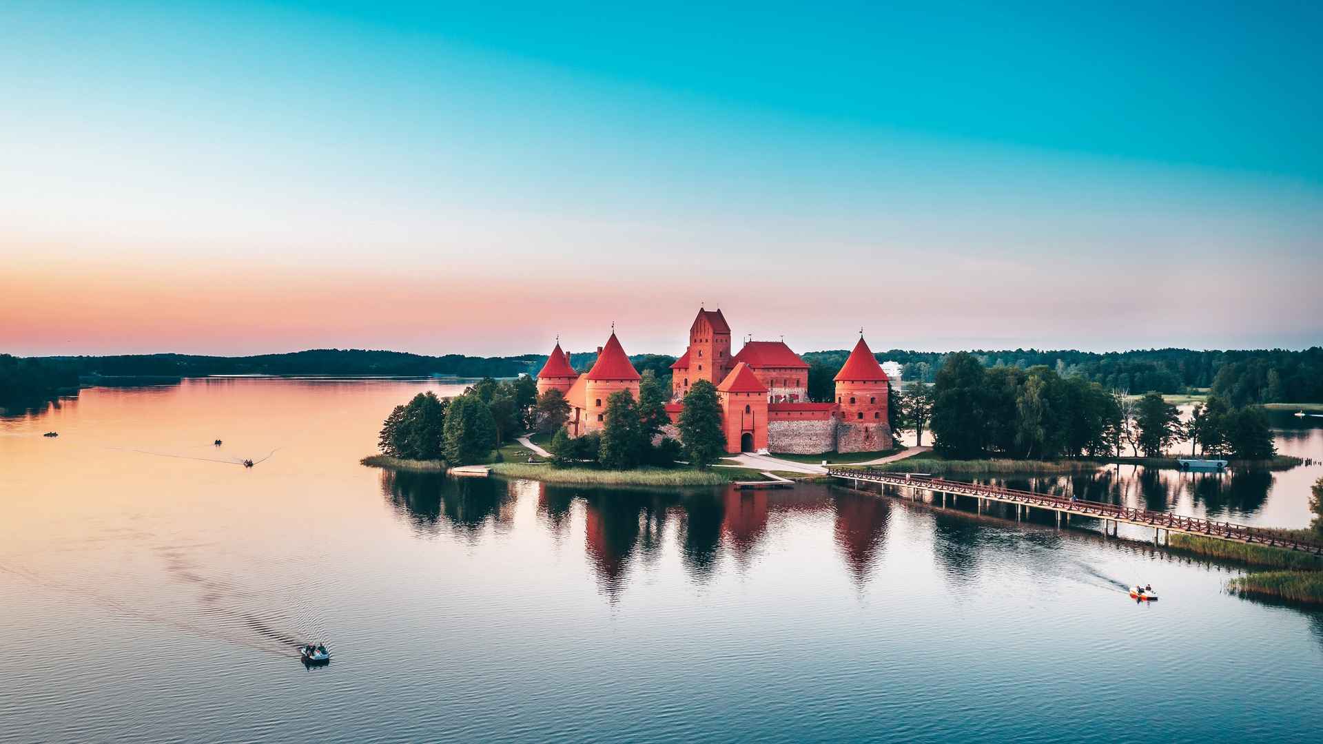 立陶宛特拉凯城堡壁纸-