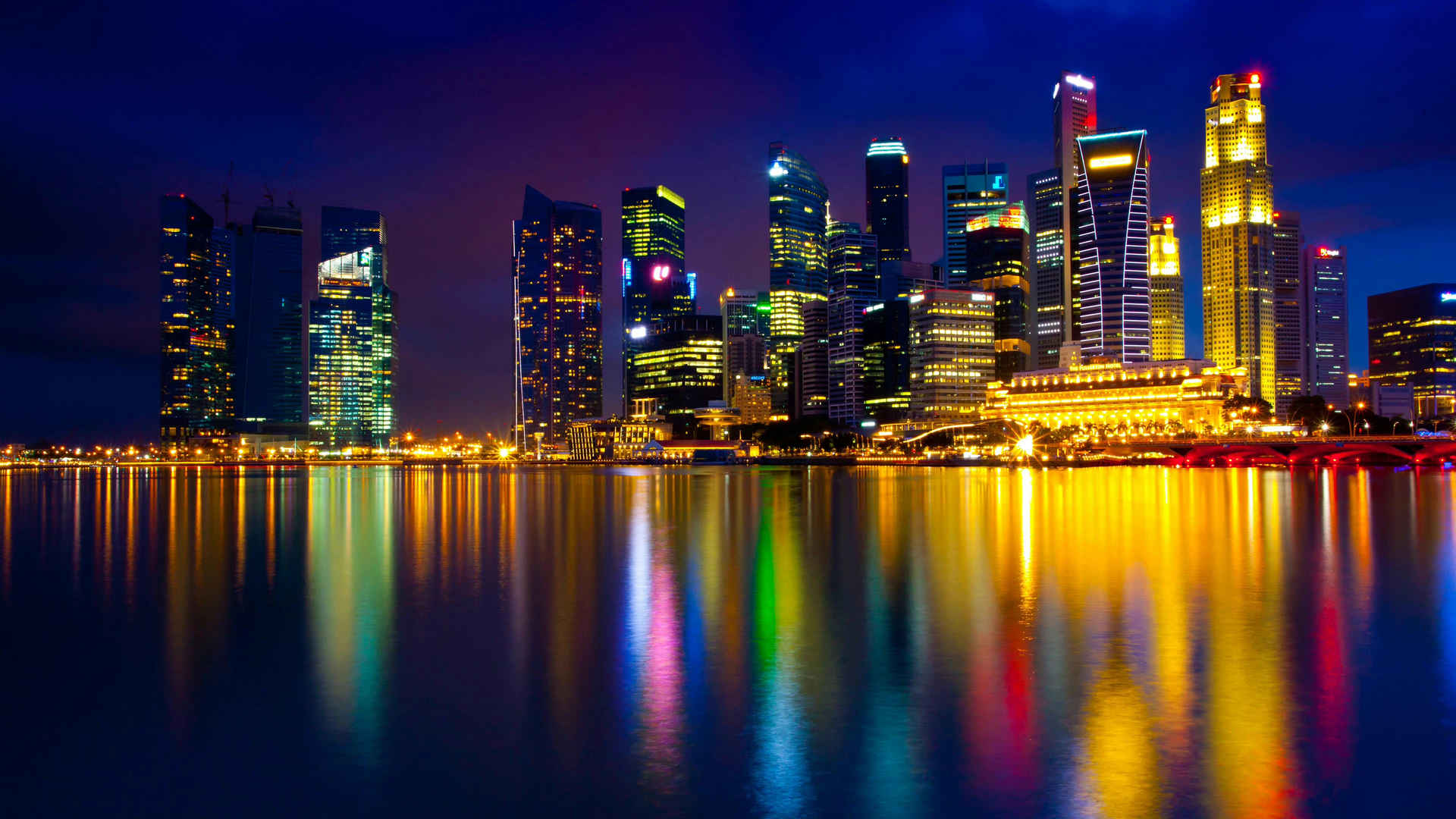 滨海湾新加坡风景壁纸