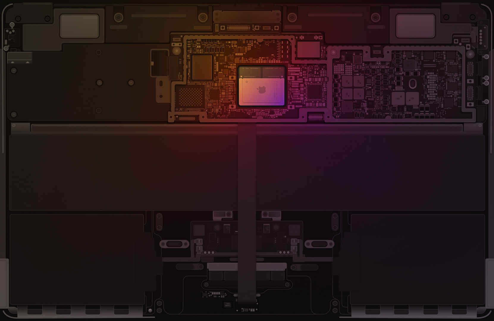 “MacBook Air M2”芯片透视高清壁纸