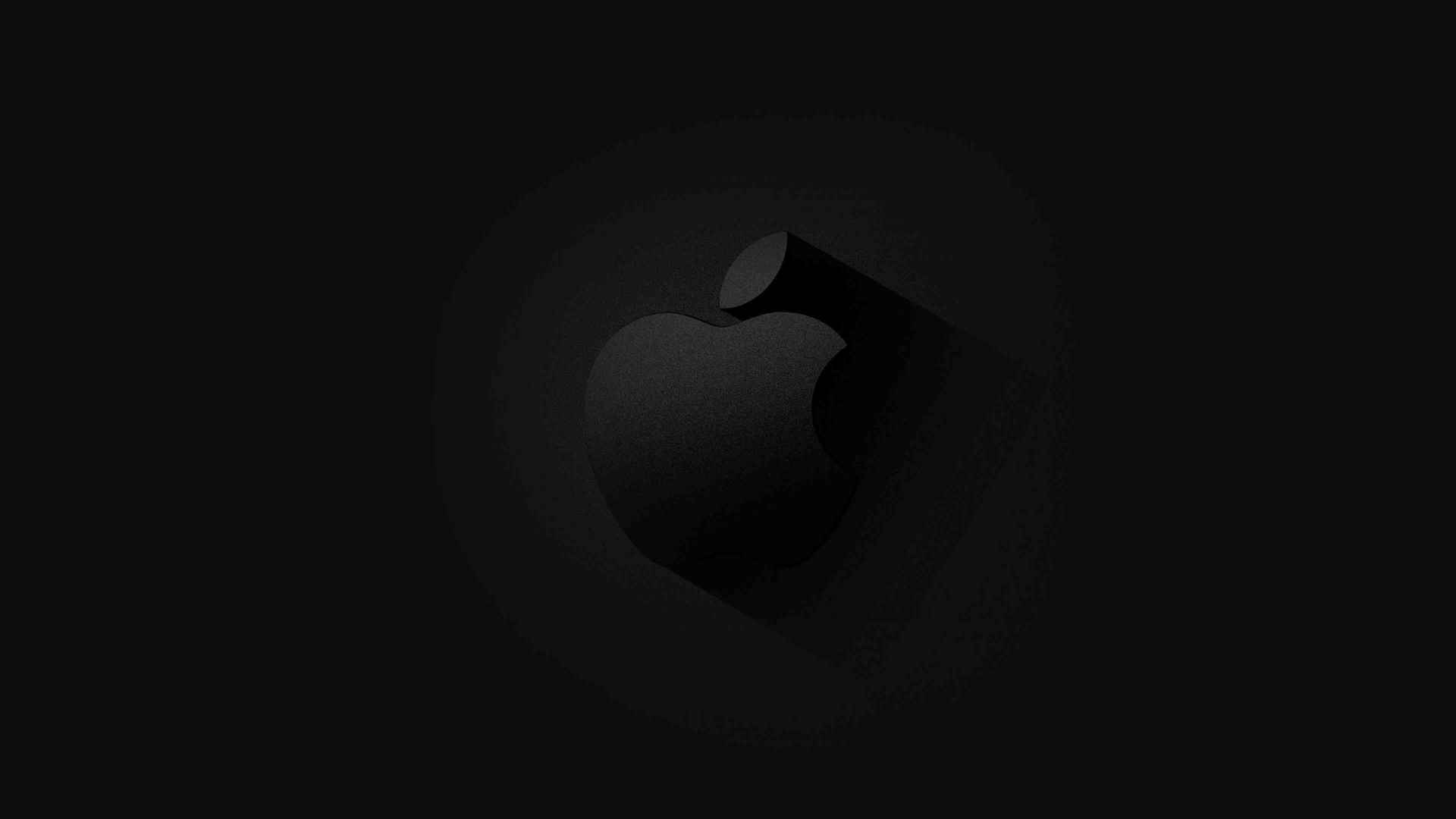 深色 Apple logo壁纸-