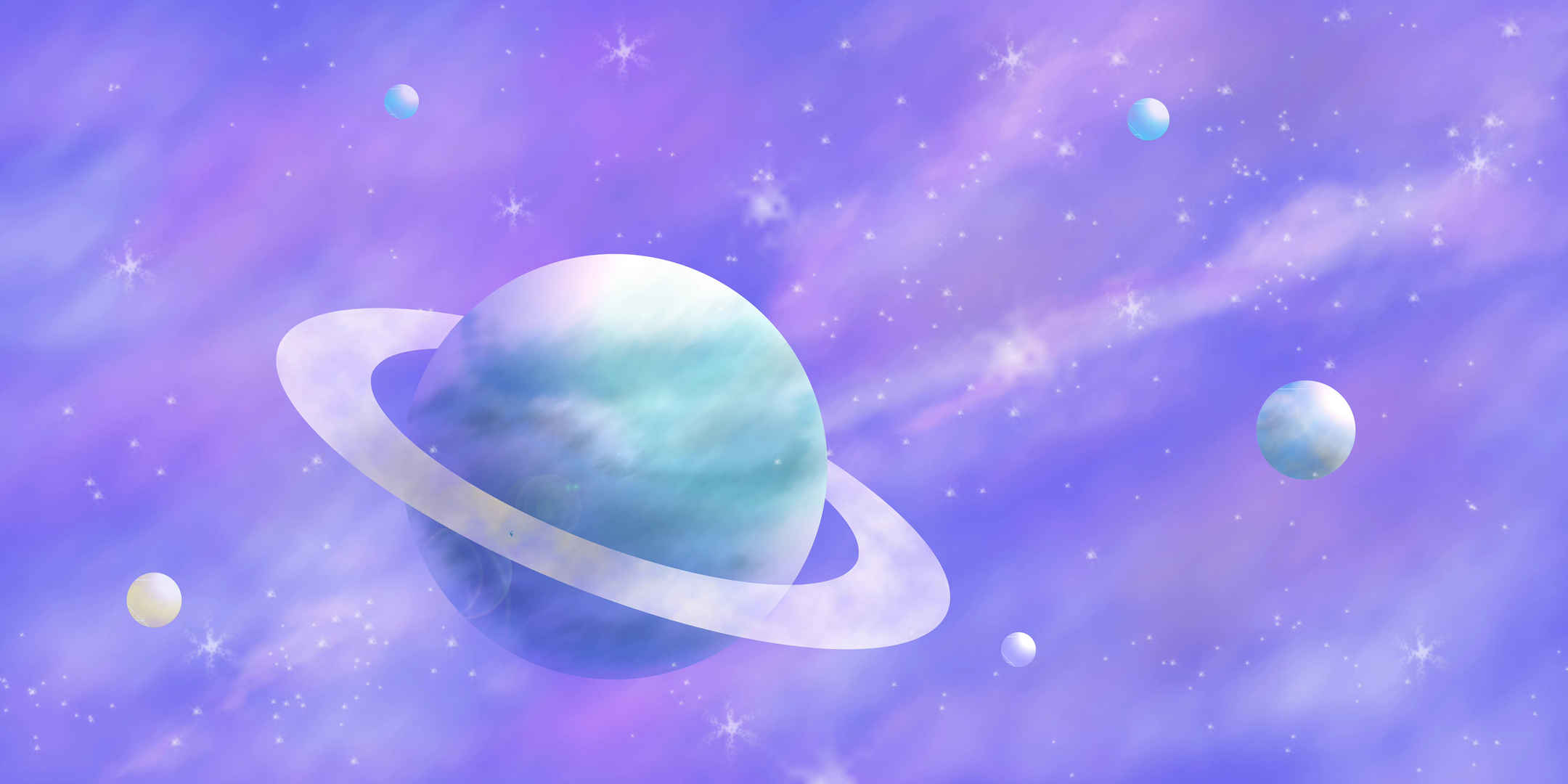紫色梦幻星球星空背景壁纸