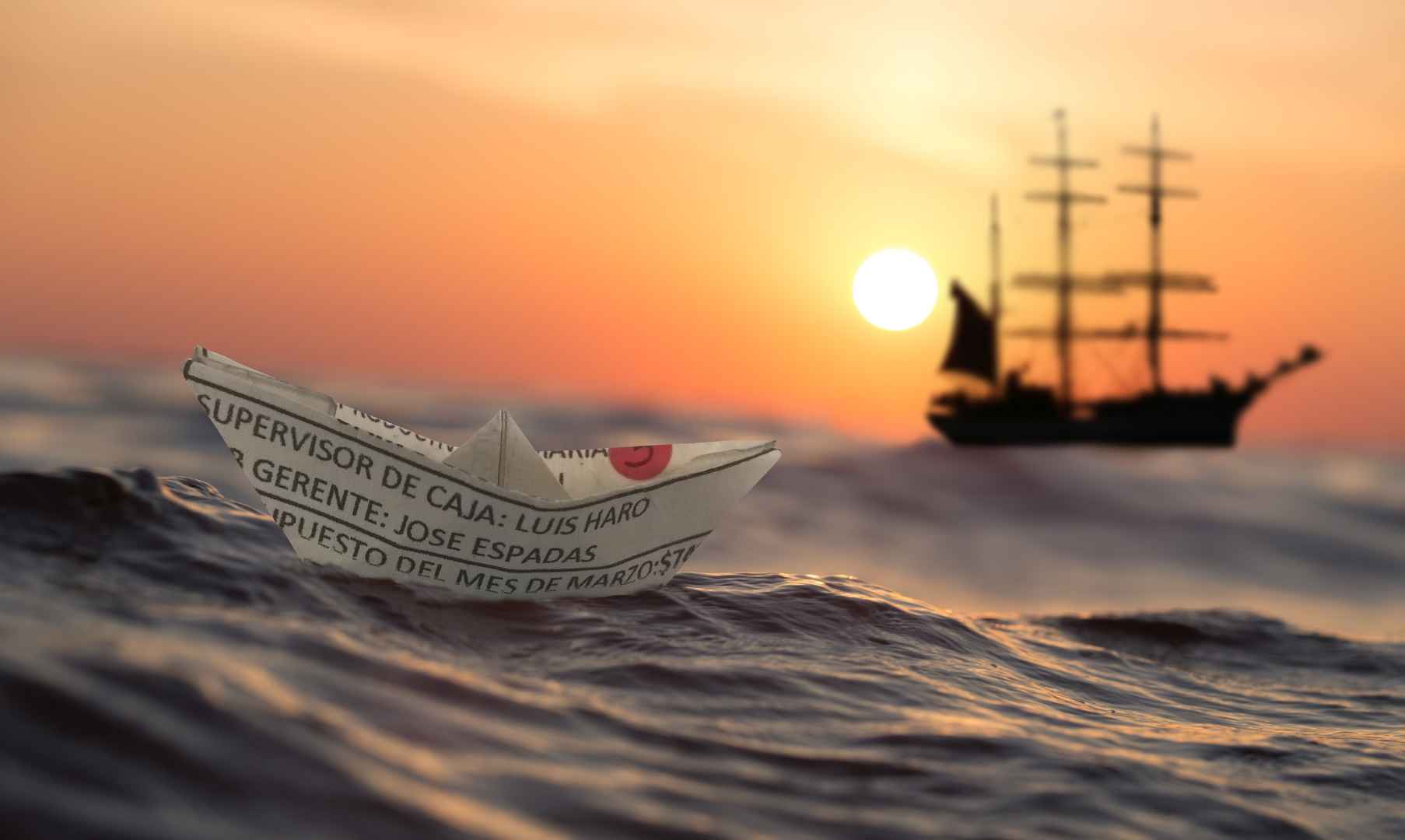 大海 日落 水域 帆船 黄昏 纸船
