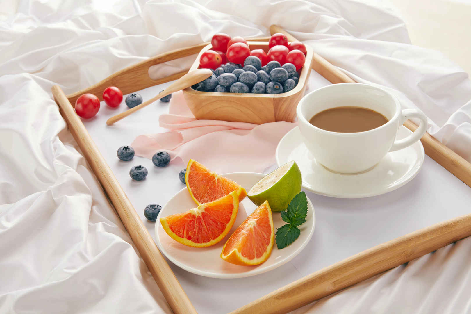 文艺水果早餐美食壁纸