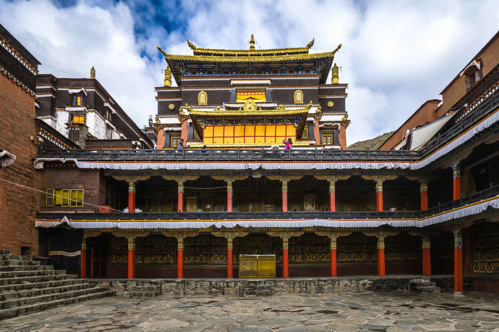 中国西藏的扎什伦布寺建筑图
