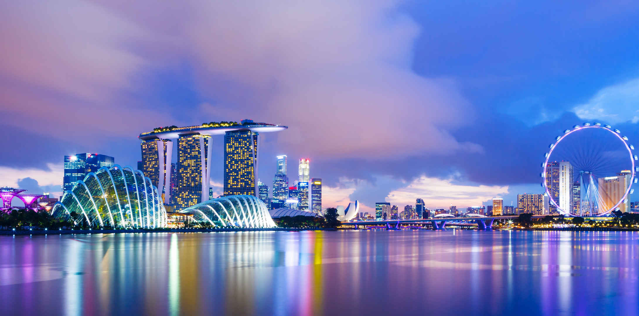 新加坡夜景市容-