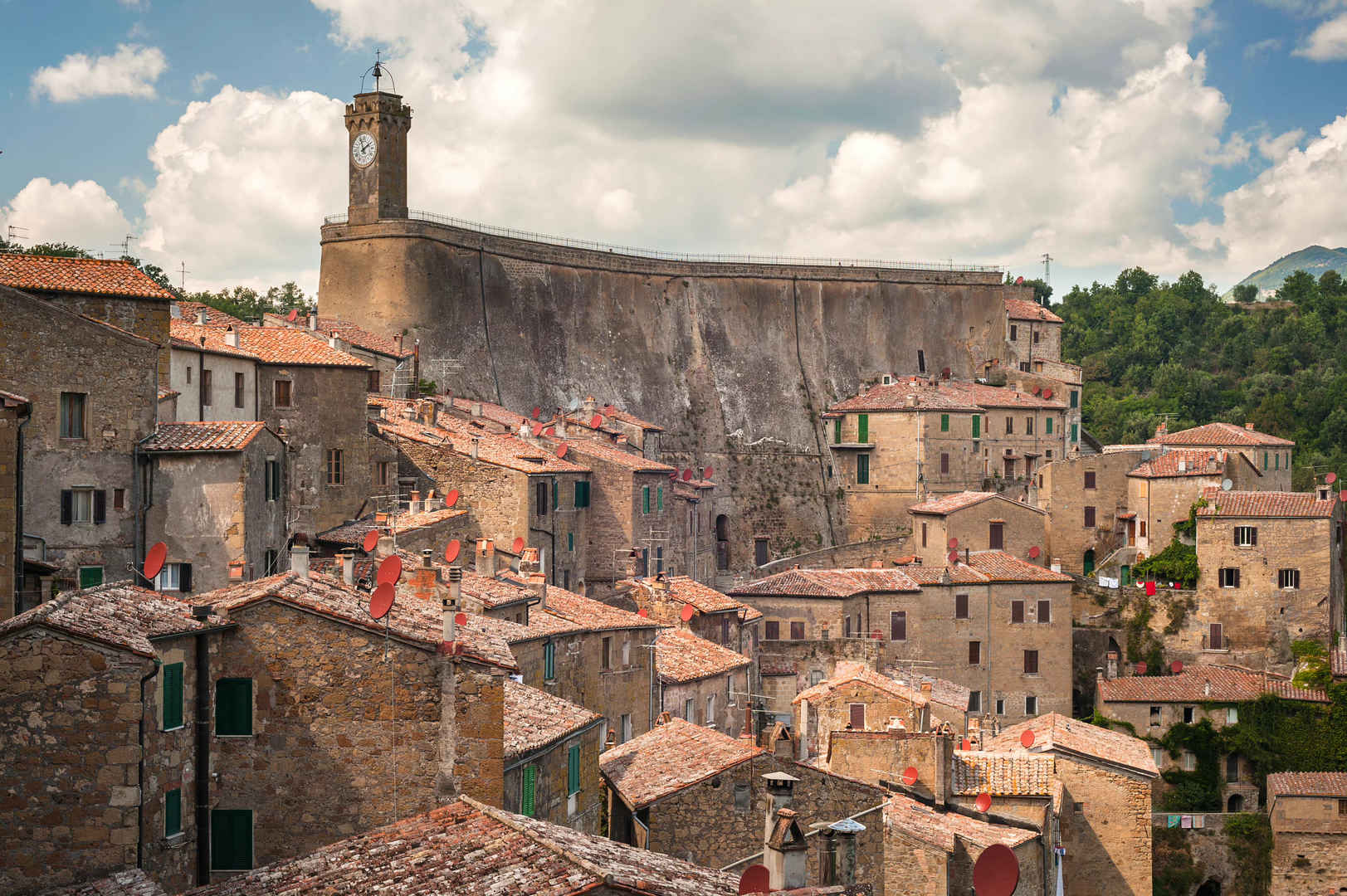 索拉诺意大利小镇建筑壁纸-