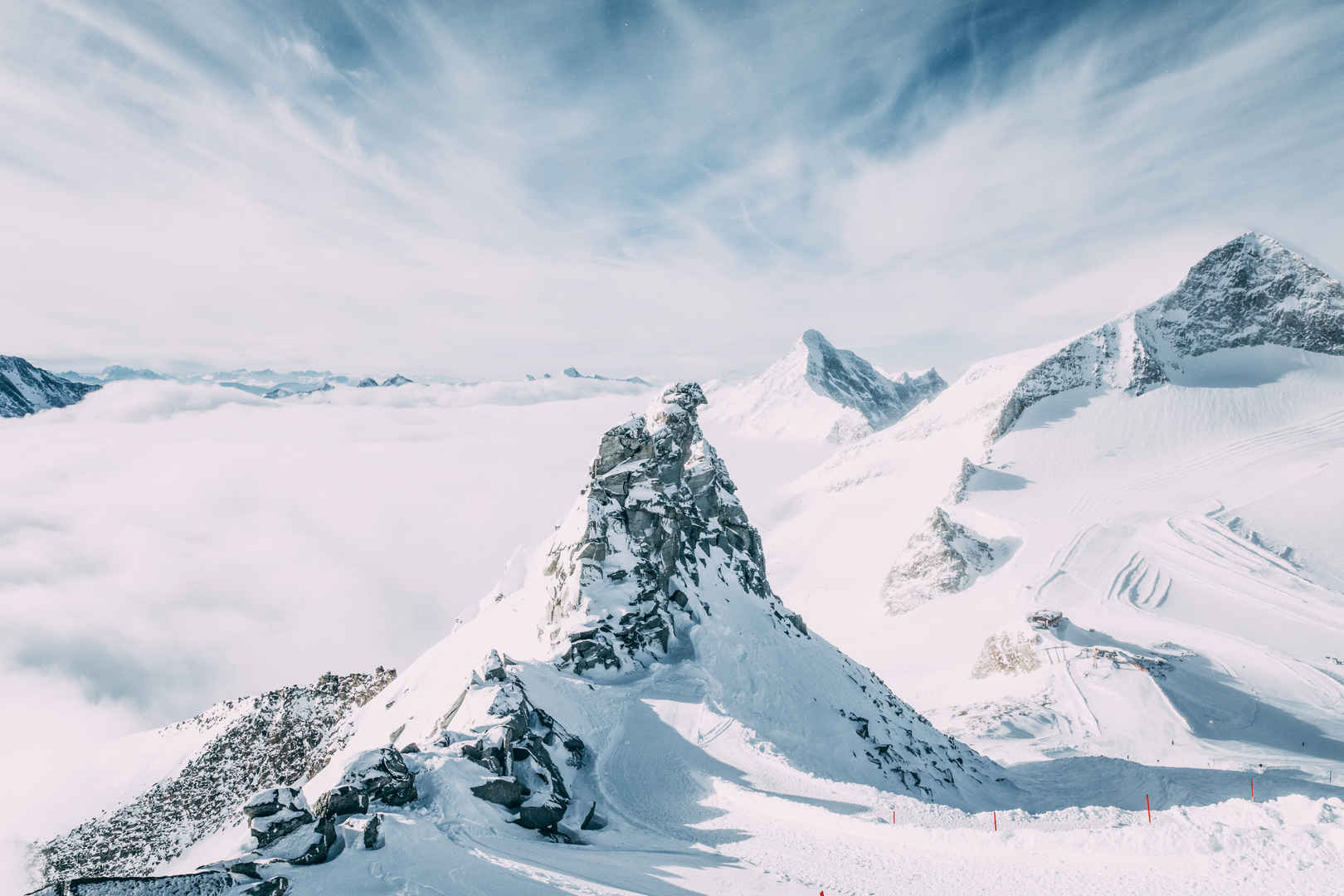 奥地利的滑雪场雪山壁纸-