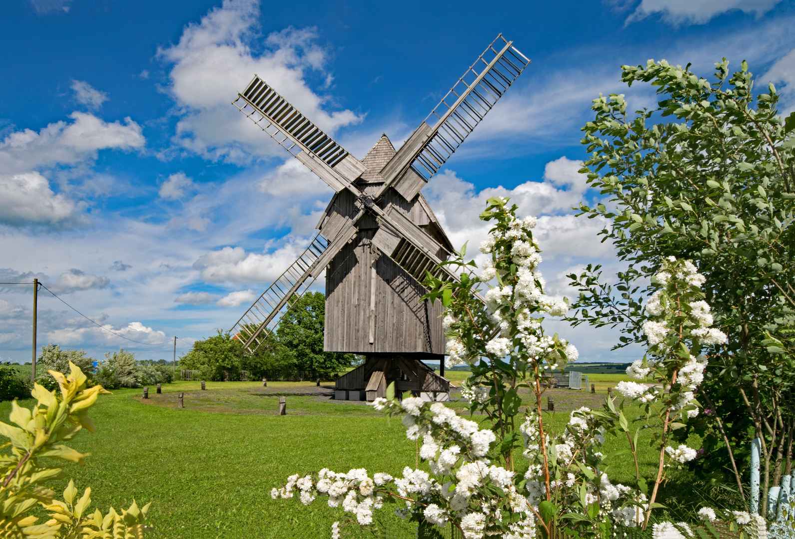 荷兰古老风车壁纸-