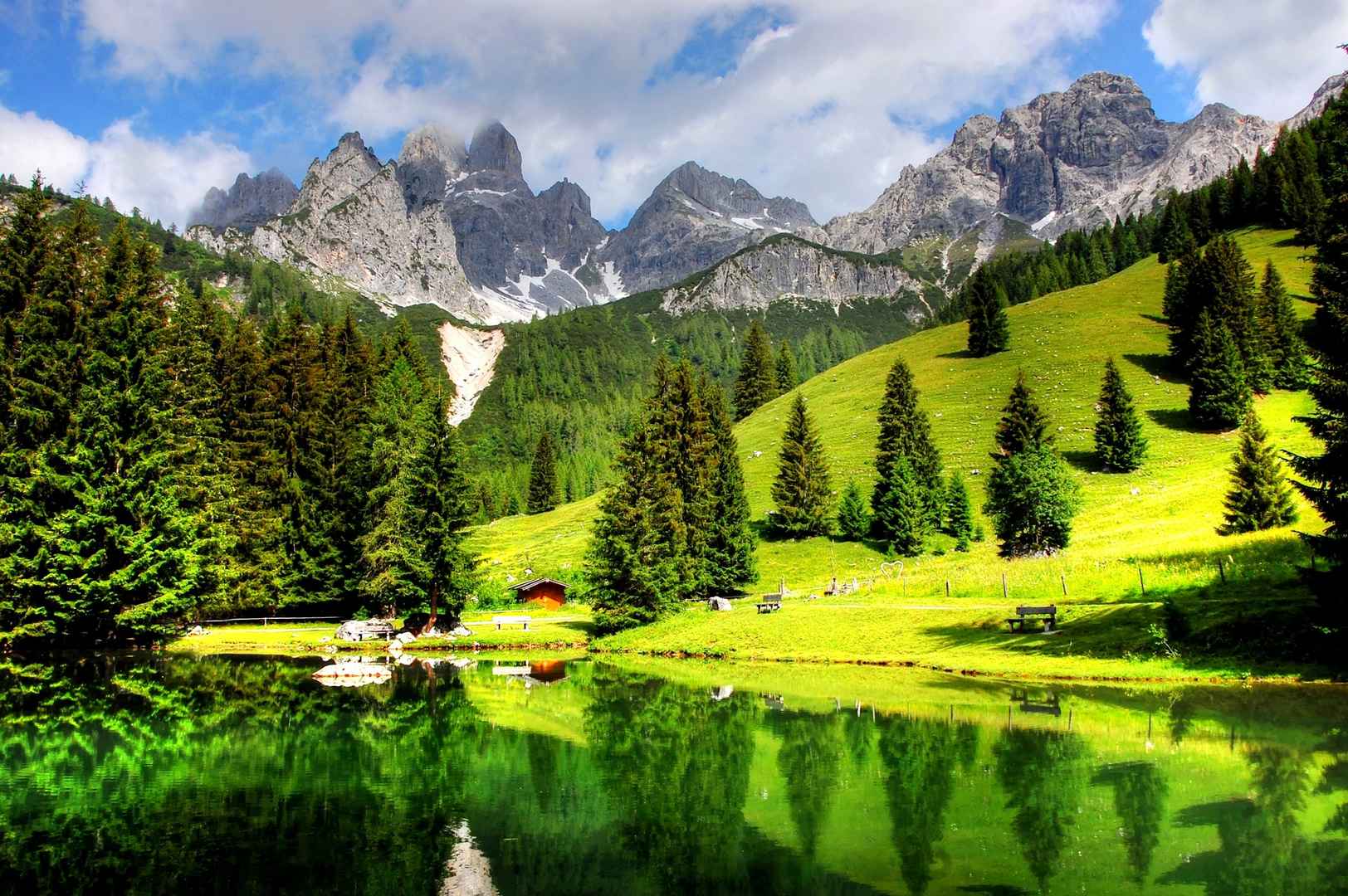 奥地利顶石山自然风景图片