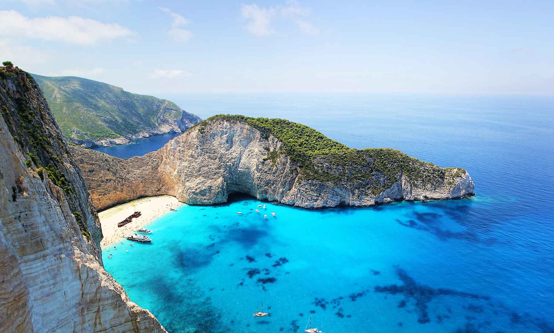 希腊唯美蔚蓝海洋壁纸-