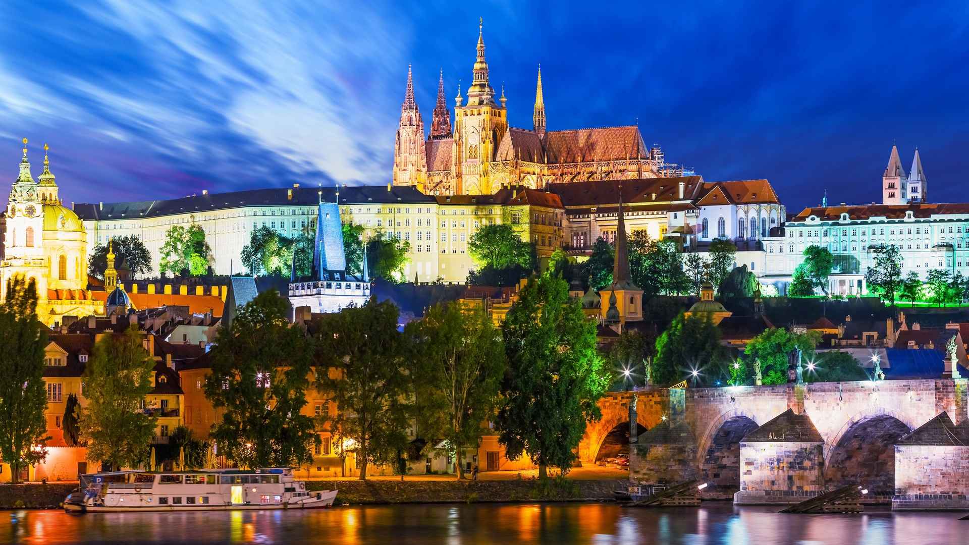 布拉格城市风景高清图片