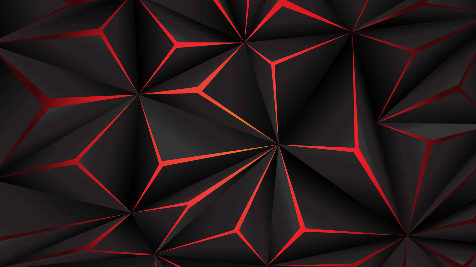 红色发光三角形5K桌面壁纸